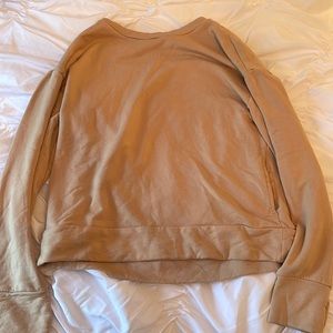 Aerie Beige Lightweight Crewneck